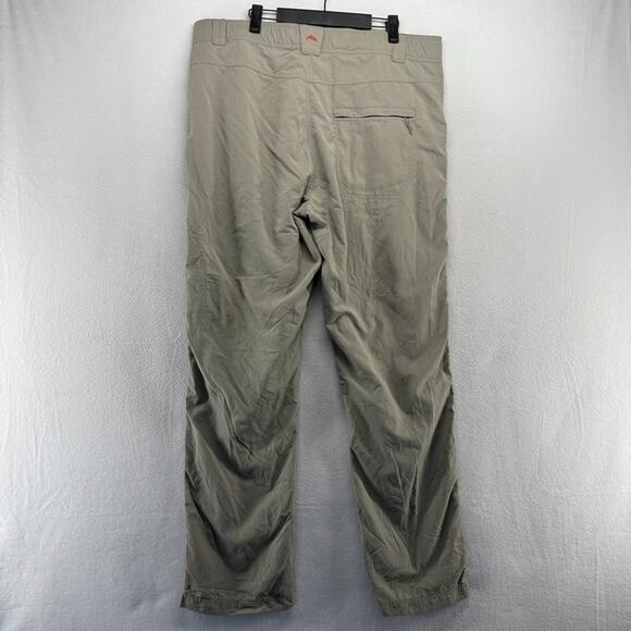 Simms Pants Mens XL Beige Tan Insect Shield Performance Zip Cargo Pocket Fishing - Picture 6 of 10
